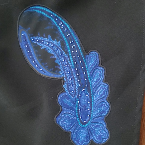 🦋Studio 1 Petite Vintage Embellished Applique  Top - Picture 4 of 6